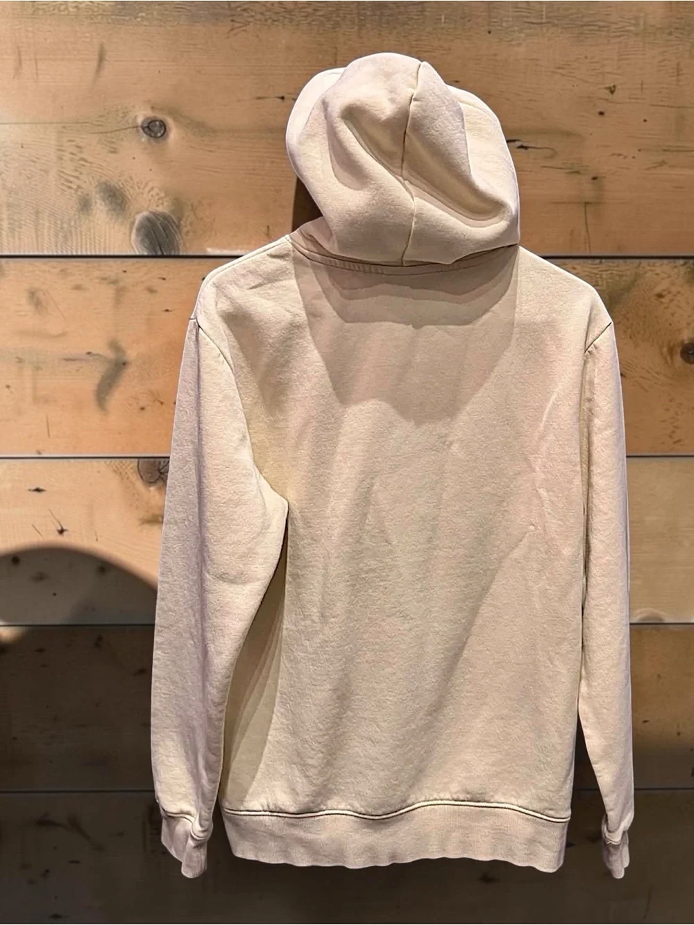 H&M Patrick star SpongeBob Cream Hoodie with Pink Graphic OVERSIZED SMALL